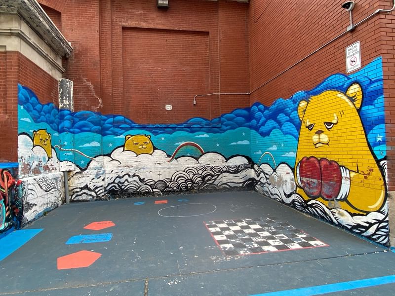 mural in Chicago by artist The Bear Champ. Tagged: character
