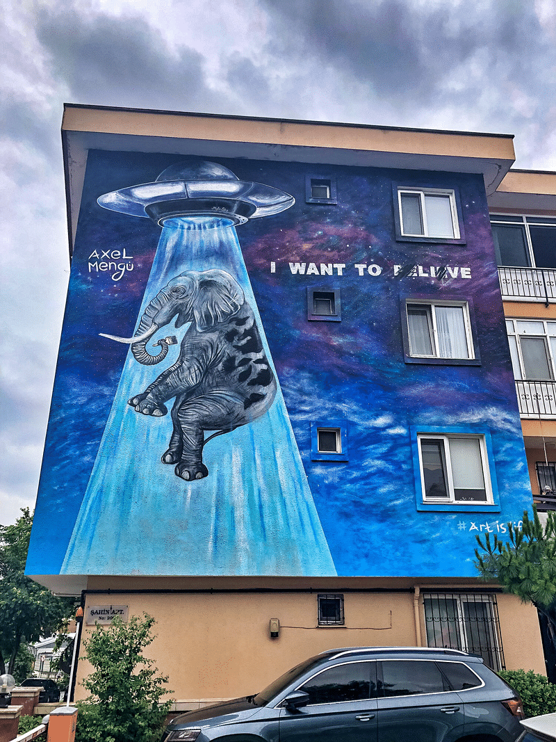 mural in  by artist Axel Mengü.