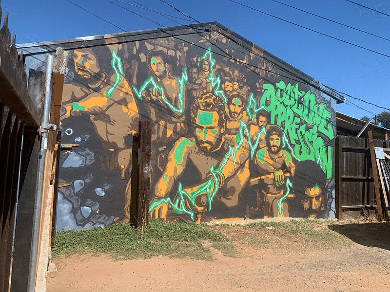 mural in Sacramento by artist unknown.