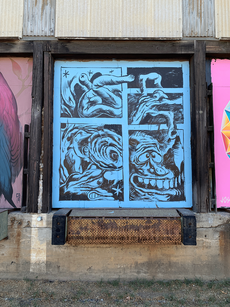 mural in Sacramento by artist unknown.