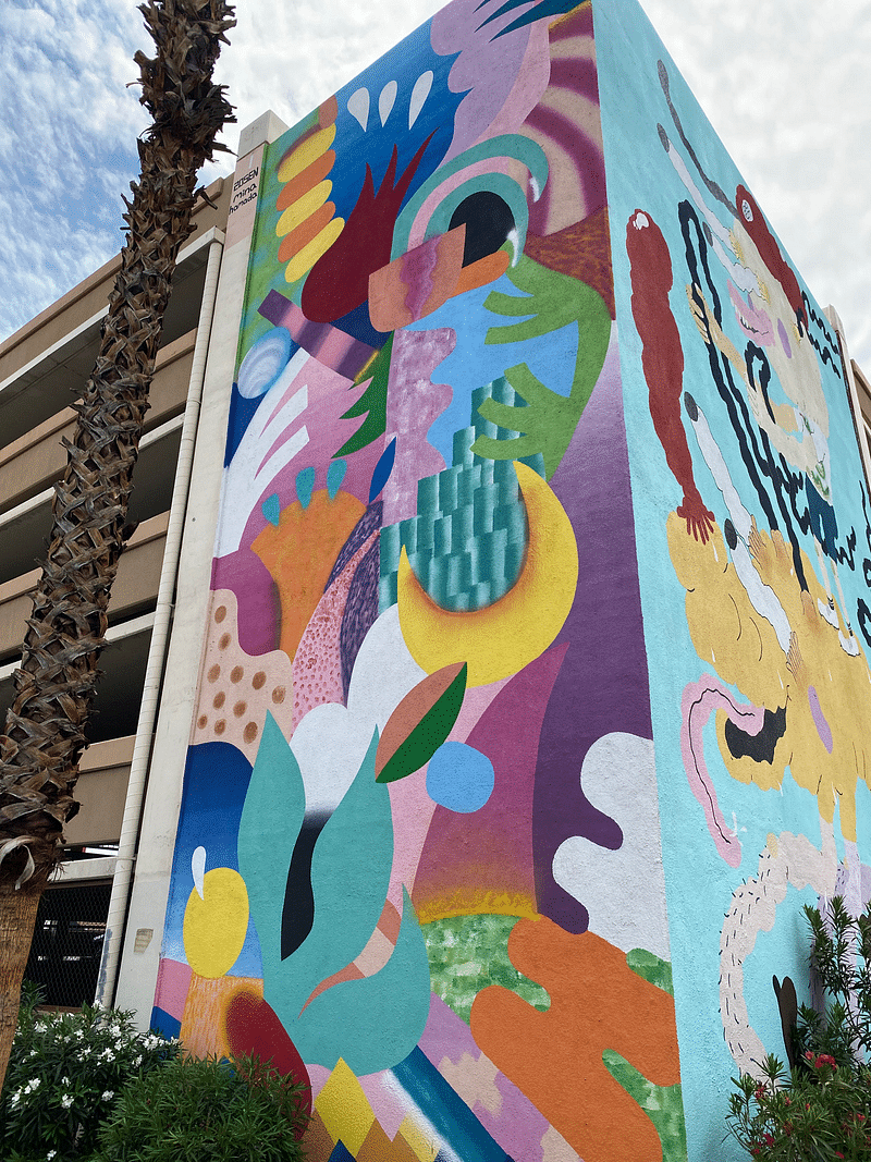mural in Las Vegas by artist Mina Hamada.