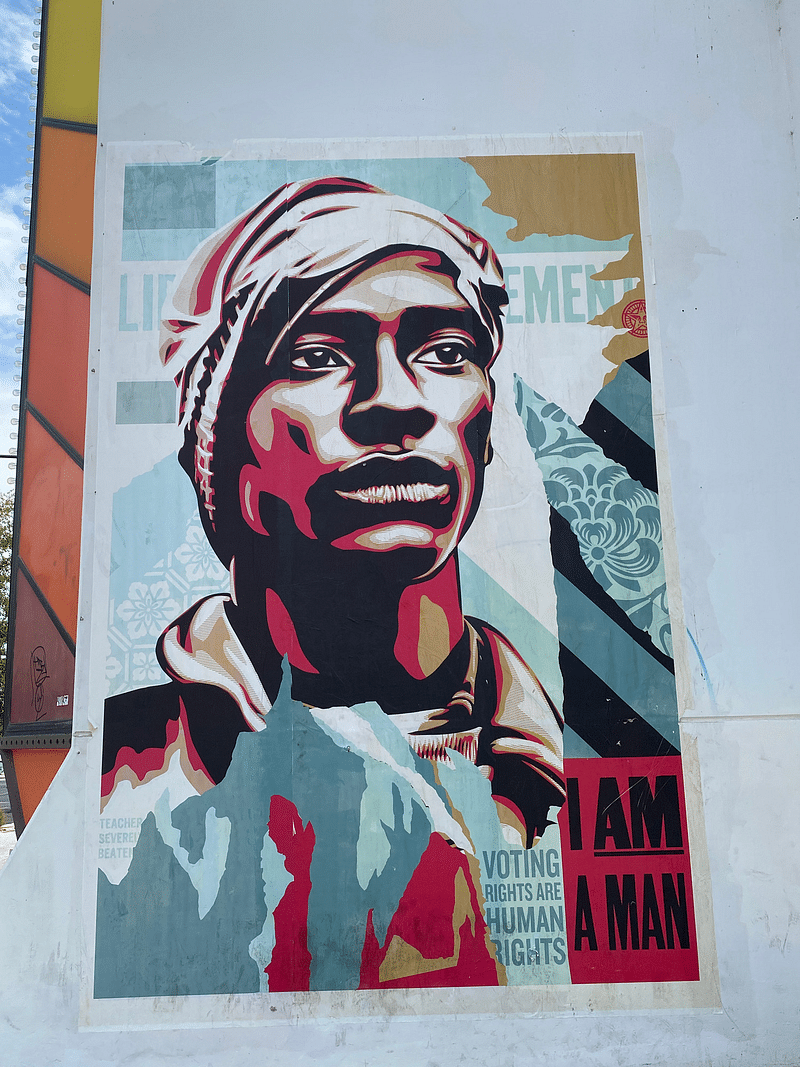 mural in Las Vegas by artist Shepard Fairey.
