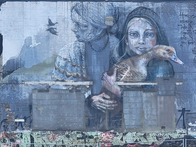 mural in Reykjavík by artist unknown.