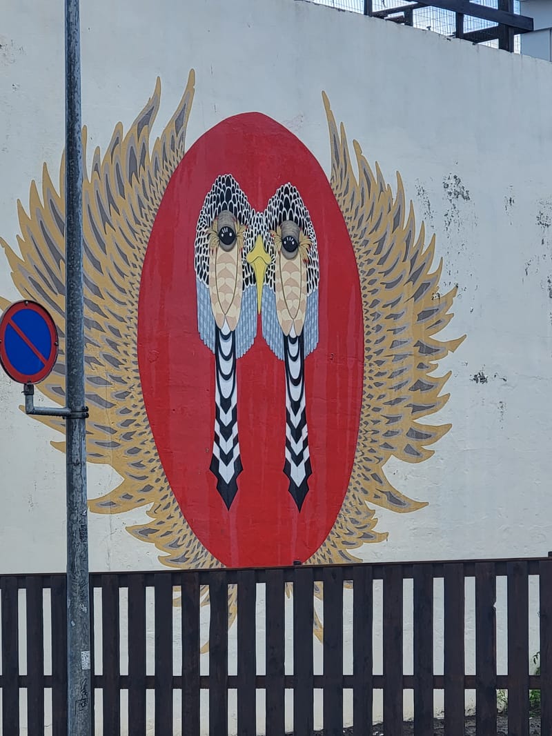 mural in Reykjavík by artist unknown.