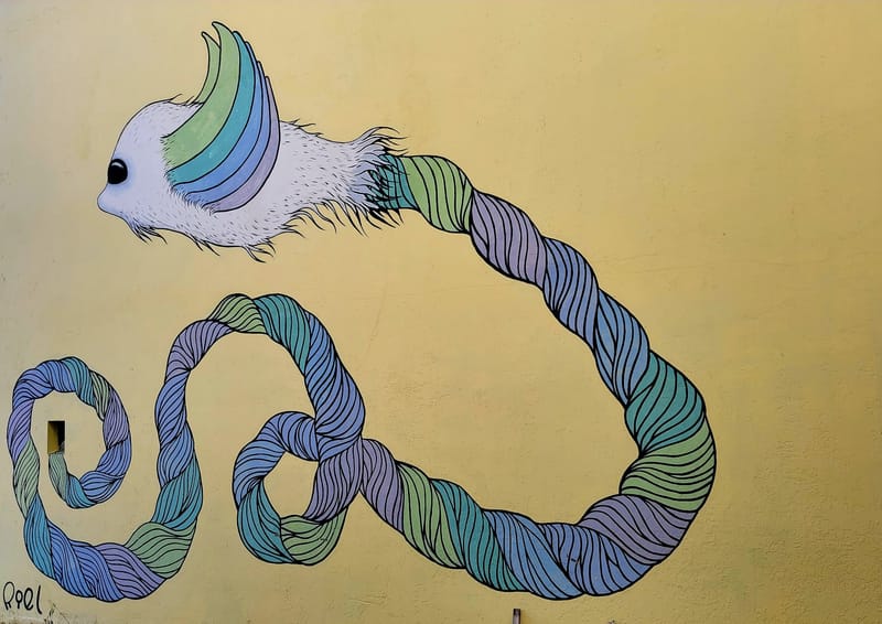 mural in Reykjavík by artist unknown.