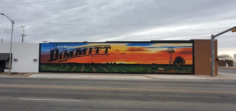 mural in Dimmitt by artist unknown.
