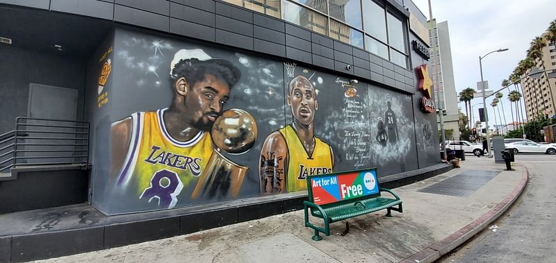 mural in Los Angeles by artist unknown. Tagged: Kobe Bryant