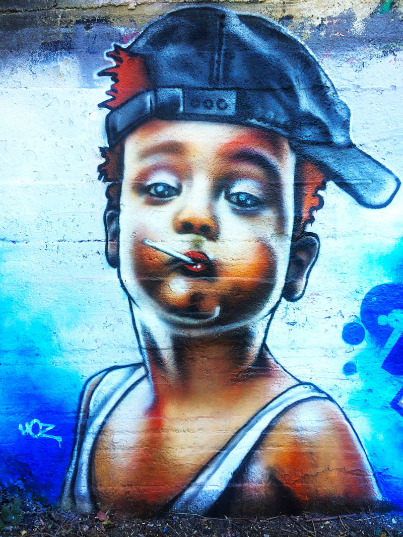 mural in Quimper by artist Hoz.