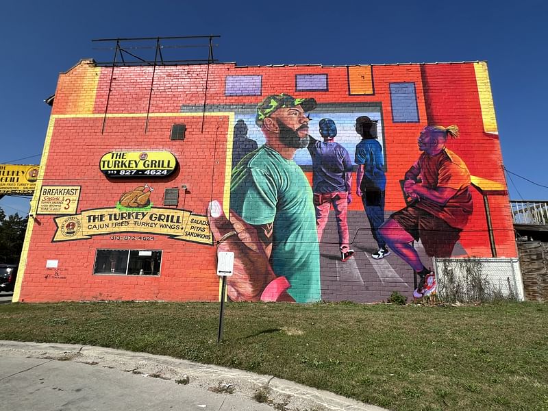 mural in Detroit by artist Sydney James.