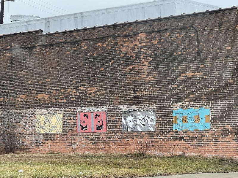 mural in Detroit by artist unknown.