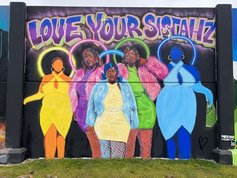 mural in Detroit by artist Mieyoshi Ragernoir.