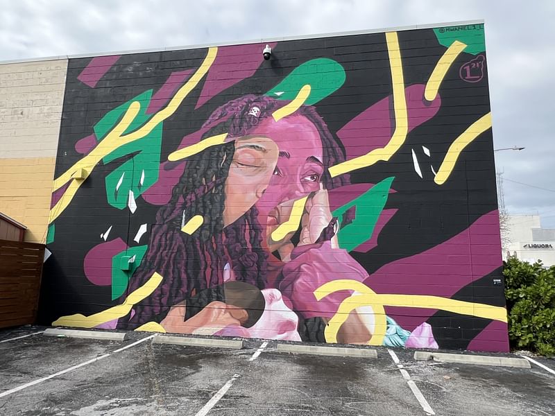mural in St. Petersburg by artist Mwanel Pierre-Louis.