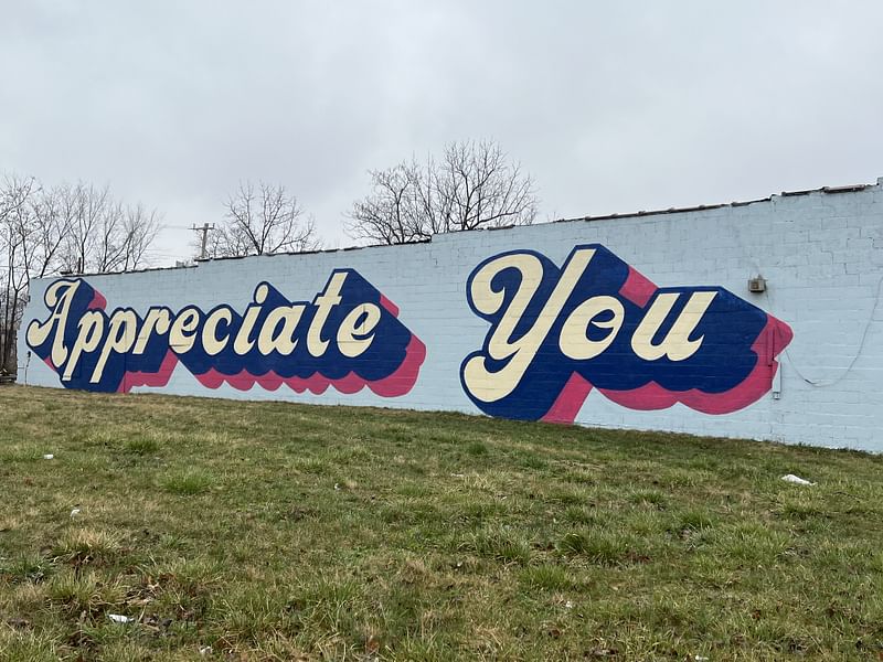 mural in Detroit by artist Robert Spence.