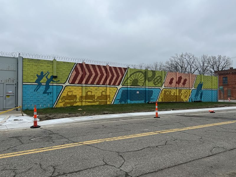 mural in Detroit by artist Robert Spence.