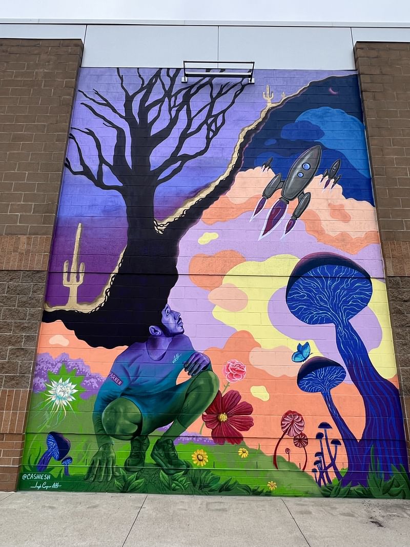 mural in Detroit by artist Joe Cazeno III.