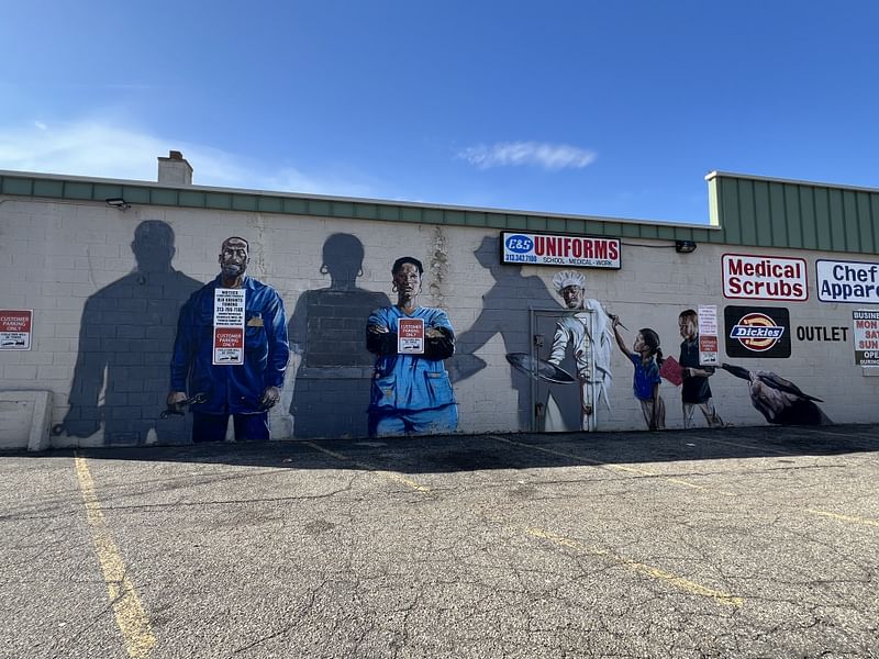 mural in Detroit by artist Sydney James.