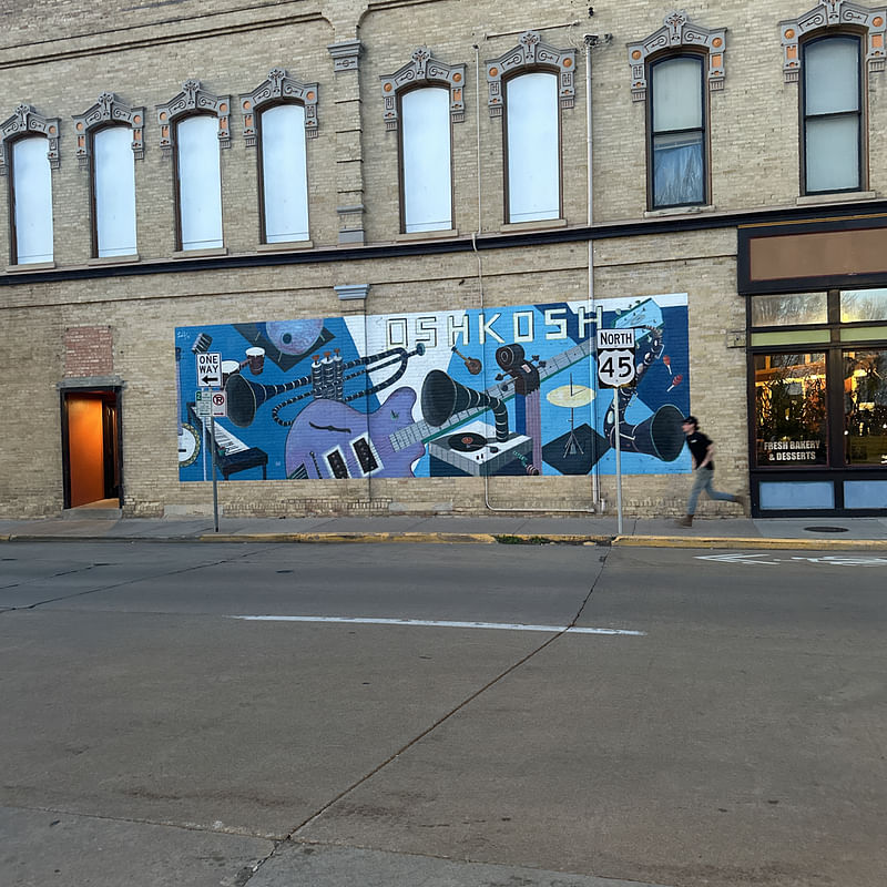 mural in Oshkosh by artist unknown.