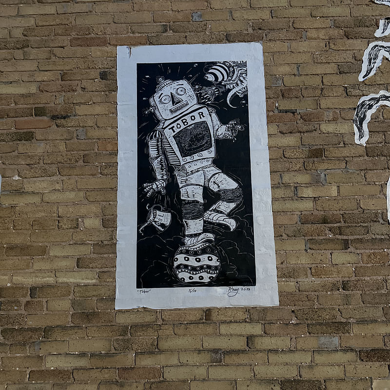 mural in Oshkosh by artist unknown.