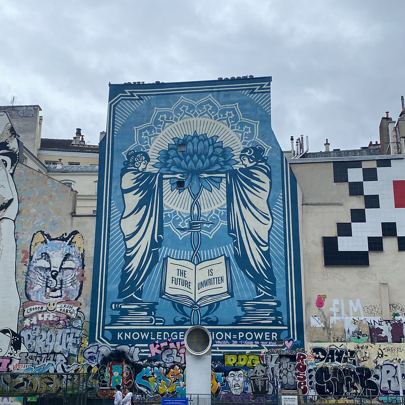 mural in Paris by artist Shepard Fairey.