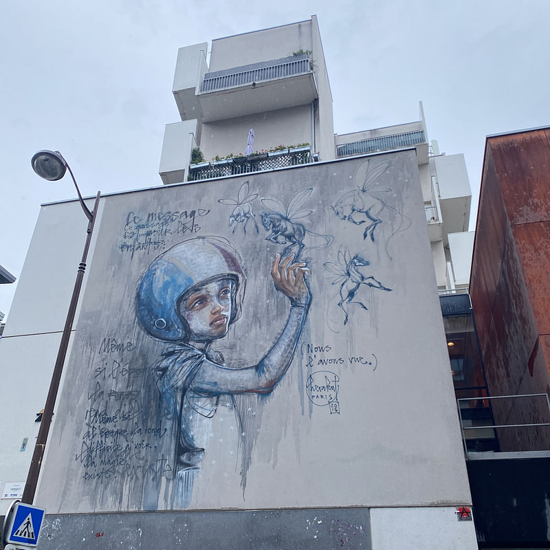 mural in Paris by artist Herakut.