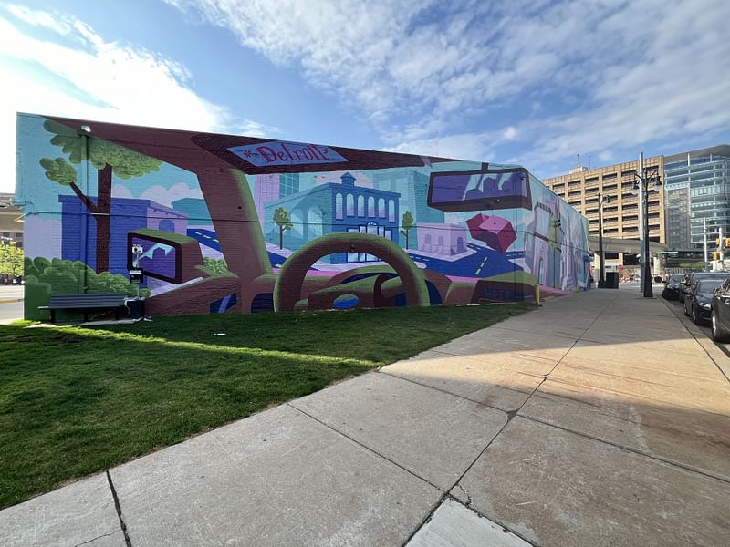 mural in Detroit by artist Michael Polakowski.