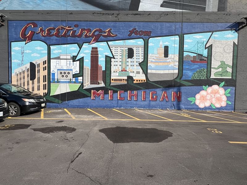 mural in Detroit by artist Robert Spence.
