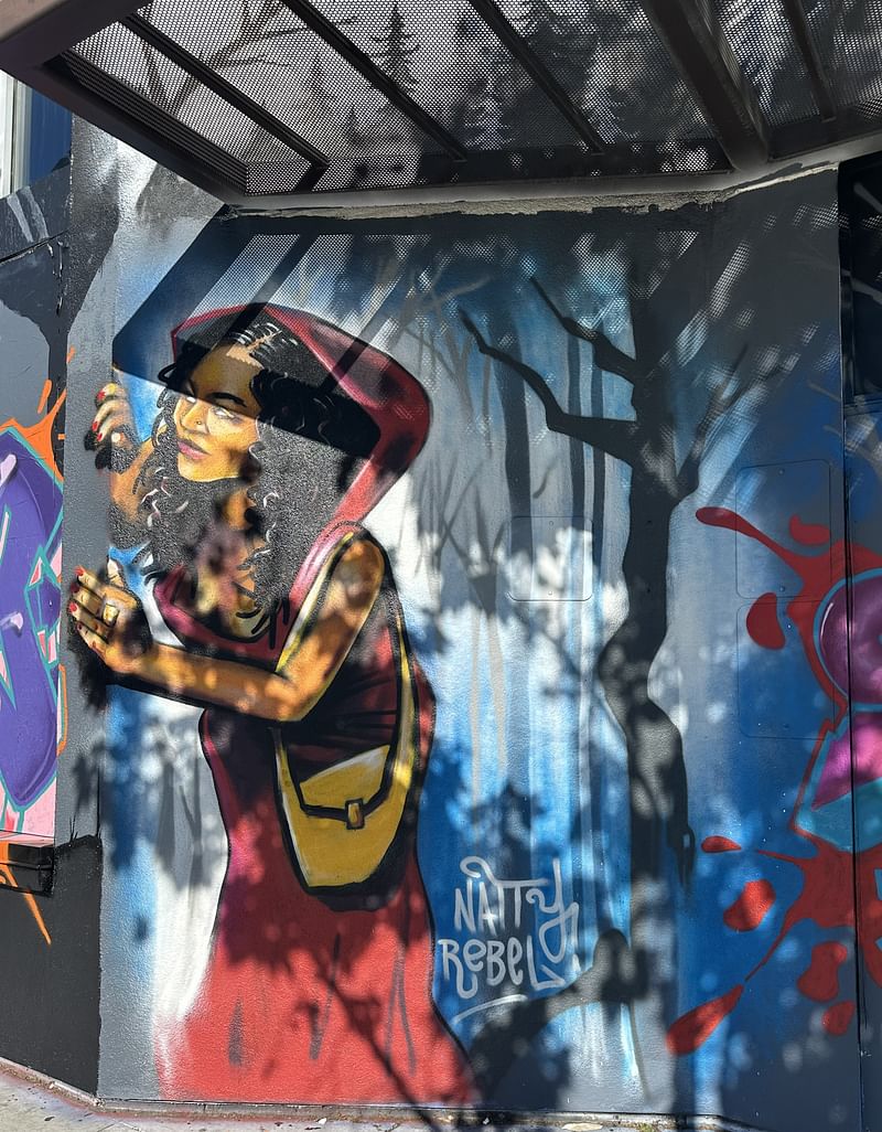 mural in Oakland by artist Natty Rebel.