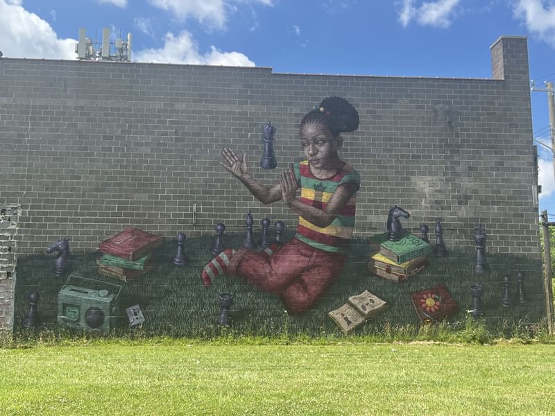 mural in Detroit by artist Peter Bernal.