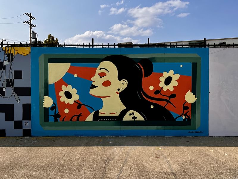mural in Columbus by artist Evelyn McBride.