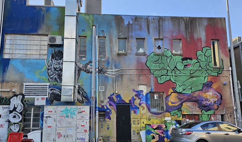 mural in Canberra by artist unknown.