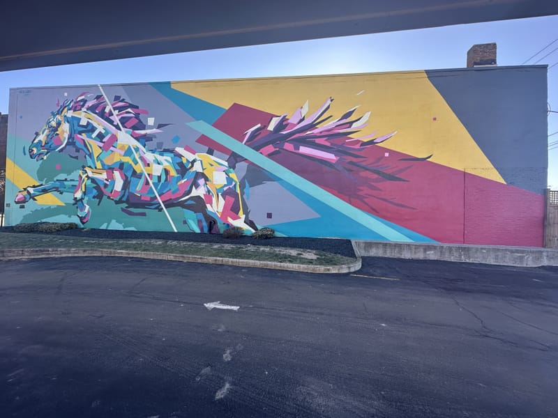 mural in Dansville by artist Arlin Graff.