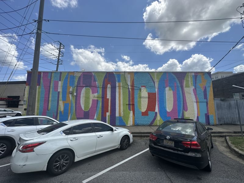 mural in Tuscaloosa by artist unknown.