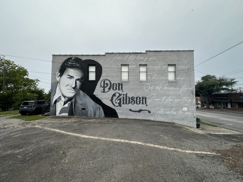 mural in Shelby by artist unknown.