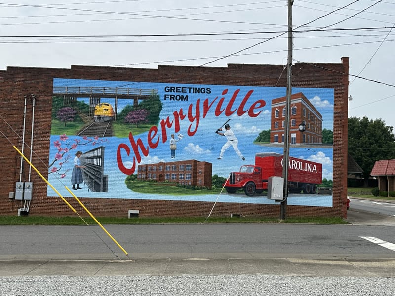 mural in Cherryville by artist unknown.