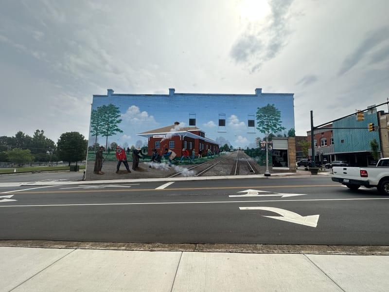 mural in Cherryville by artist unknown.
