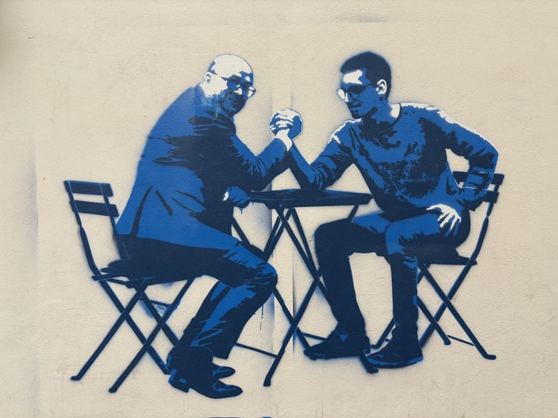 mural in Kaunas by artist unknown.