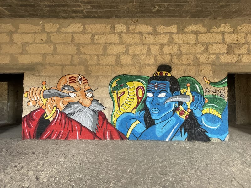 mural in Abades by artist Hudson Haller.