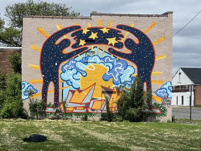 mural in Detroit by artist Quinn Faylor.