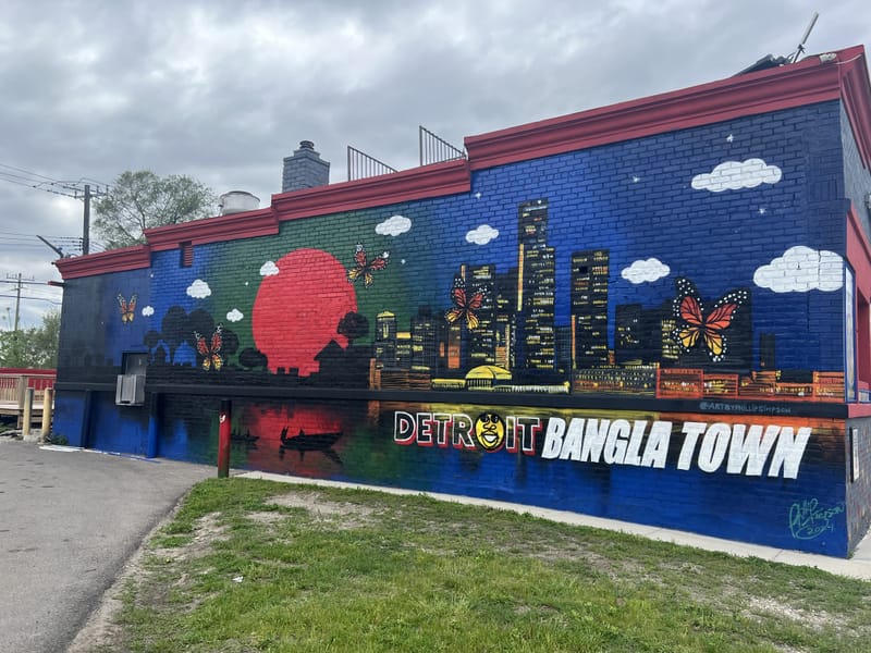 mural in Hamtramck by artist Phillip Simpson.