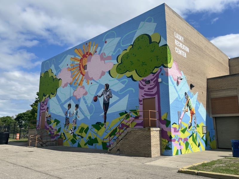 mural in Detroit by artist Quinn Faylor.