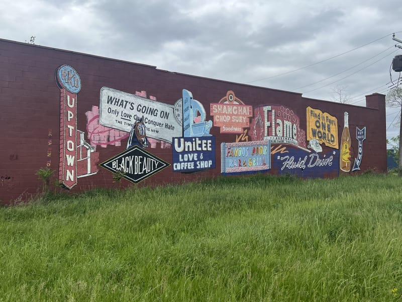mural in Hamtramck by artist Zach Yarrington.