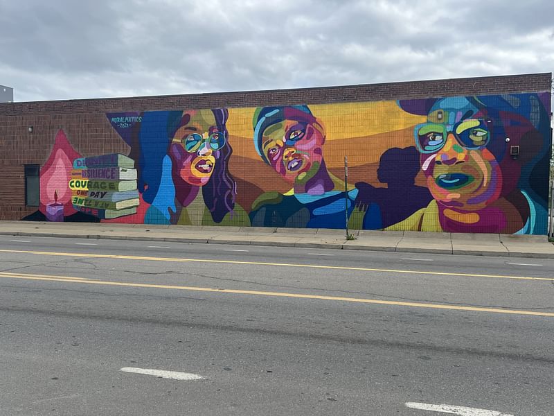 mural in Detroit by artist Dustin Hunt.