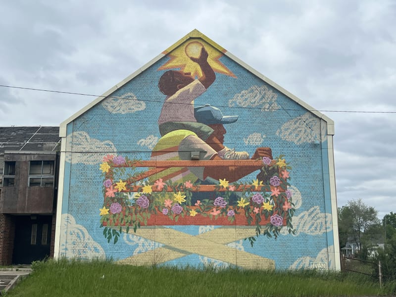 mural in Hamtramck by artist Ivan Montoya.