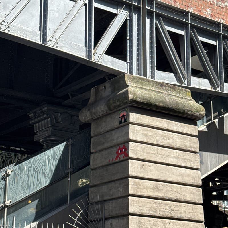 mural in Paris by artist Invader.