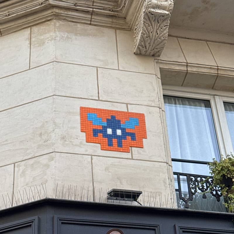 mural in Paris by artist Invader.