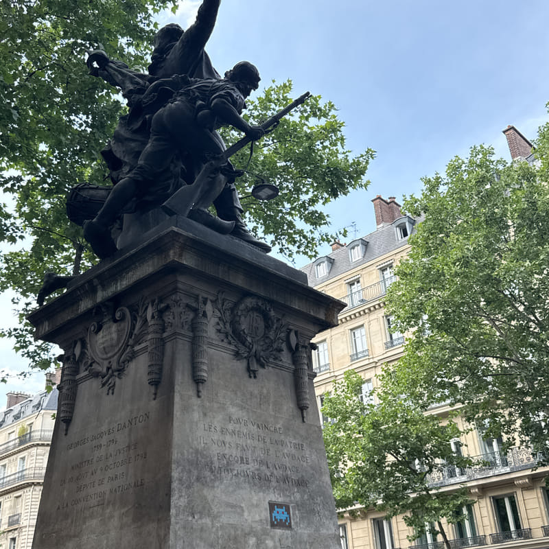 mural in Paris by artist Invader.