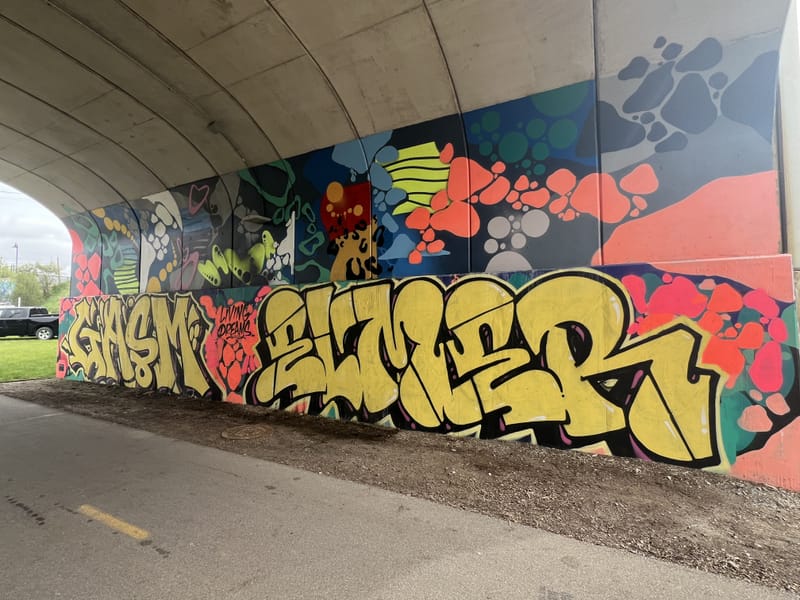 mural in Detroit by artist Elmer.