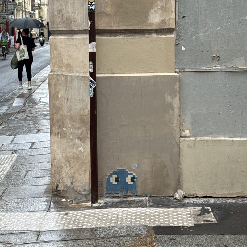 mural in Paris by artist Invader.