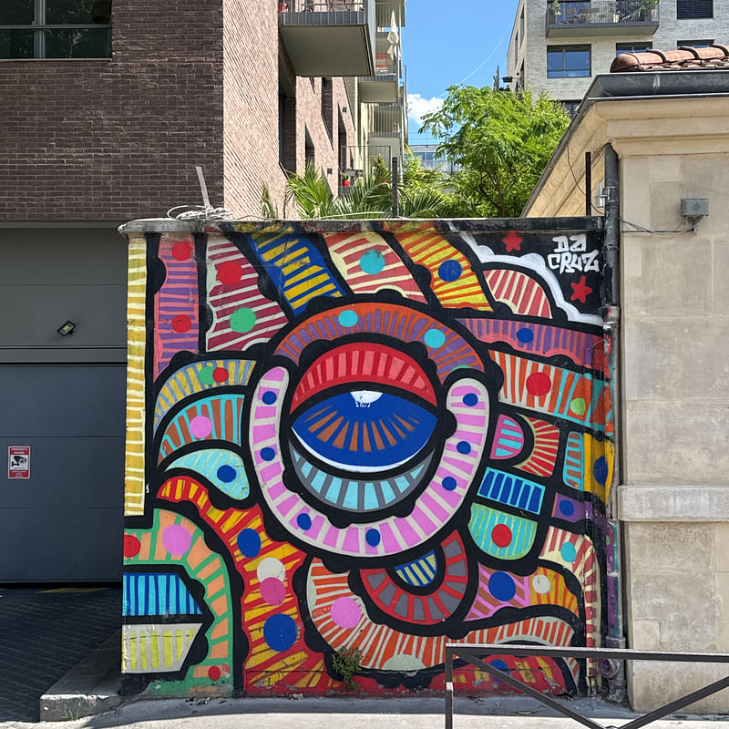 mural in Paris by artist Da Cruz.