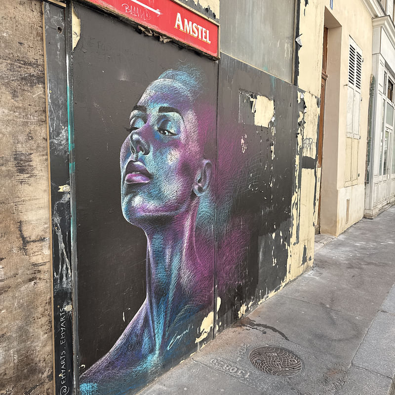 mural in Paris by artist EMYART.